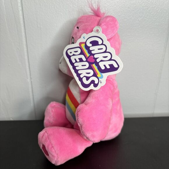 Care Bears Cheer Bear 8” Soft Pink Plush Stuffed Beanbag 2023 Rainbow Toy - Picture 2 of 7